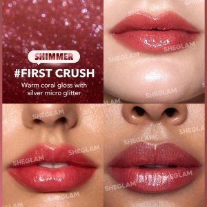 لیپ پلامپر شاینی شیگلم رنگ Sheglam Shiny Lip Plumper First Crush