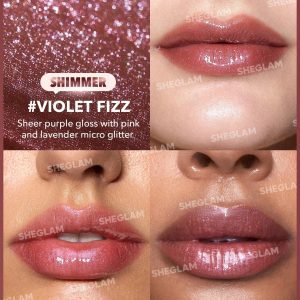 لیپ پلامپر شاینی شیگلم رنگ Sheglam Shiny Lip Plumper violet fizz