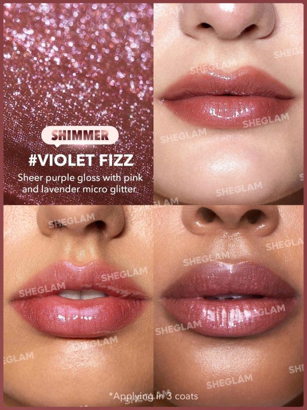 لیپ پلامپر شاینی شیگلم رنگ Sheglam Shiny Lip Plumper violet fizz