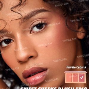 پالت رژگونه سهتایی شیگلم نارنجی Sweet Cheeks – مدل Private Cabana (پودری مات) SHEGLAM Sweet Cheeks Blush Trio