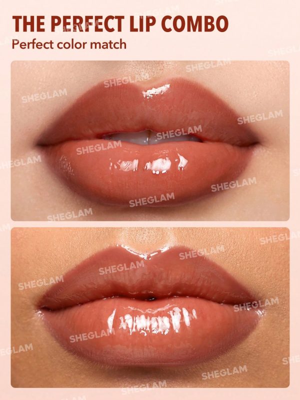 لیپ گلاس دو سر شیگلم لیپ رولز – رنگ SHEGLAM Lip Rules Liner & Gloss Pen By the book