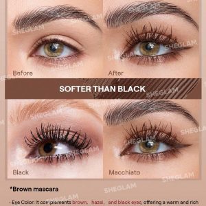 ریمل دو سر شیگلم – رنگ قهوهای – SHEGLAM Dual-End Mascara Macchiato– Brown