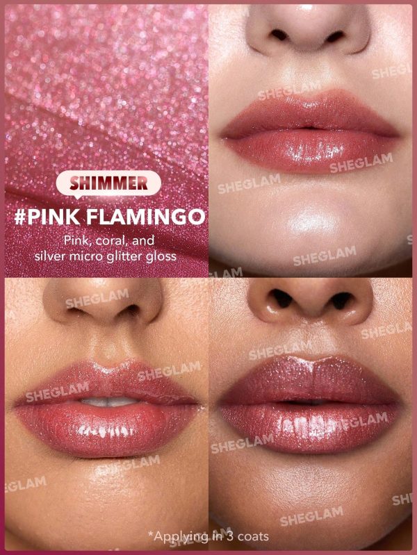 لیپ پلامپر شاینی رنگ Sheglam Shiny Lip Plumper Pink Flamingo