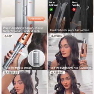 فر کننده مو کرلی شیگلم سایز ۲۵ – SHEGLAM Curling Wand 25mm