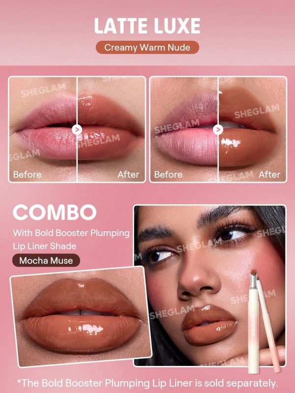 Product 156 image 1 لیپ گلاس بولد بوستر Bold Booster Gloss – Latte Luxe