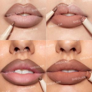 رژ لب و خط لب دو سر شیگلم – SHEGLAM Glam 101 Lipstick & Liner Duo – Soft Chai