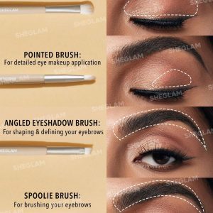 ست براش چشم شیگلم با کیف – SHEGLAM Glam 101 Eye Essentials Brush Set With Bag