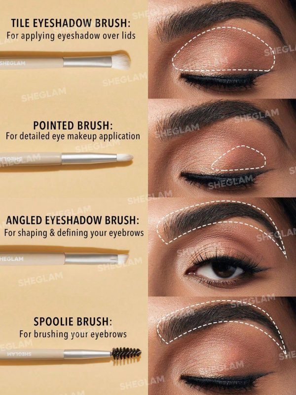Product 23 image 1 ست براش چشم شیگلم با کیف – SHEGLAM Glam 101 Eye Essentials Brush Set With Bag