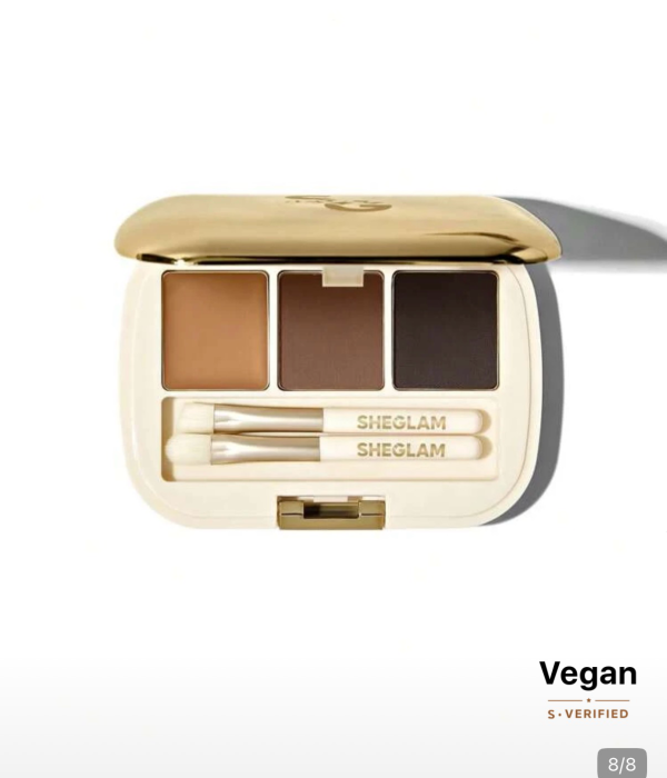 پالت سایه ابرو SHEGLAM Full-Filled Eyebrow Palette - 101 Dark Brown Brow Pomade