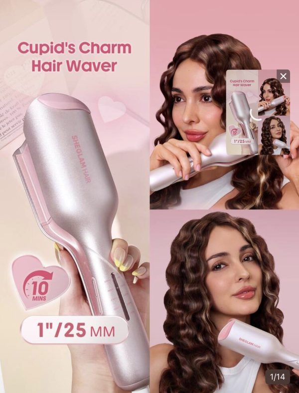دستگاه ویوو مو شیگلم صورتی سایز 25 — SHEGLAM Hair Waver
