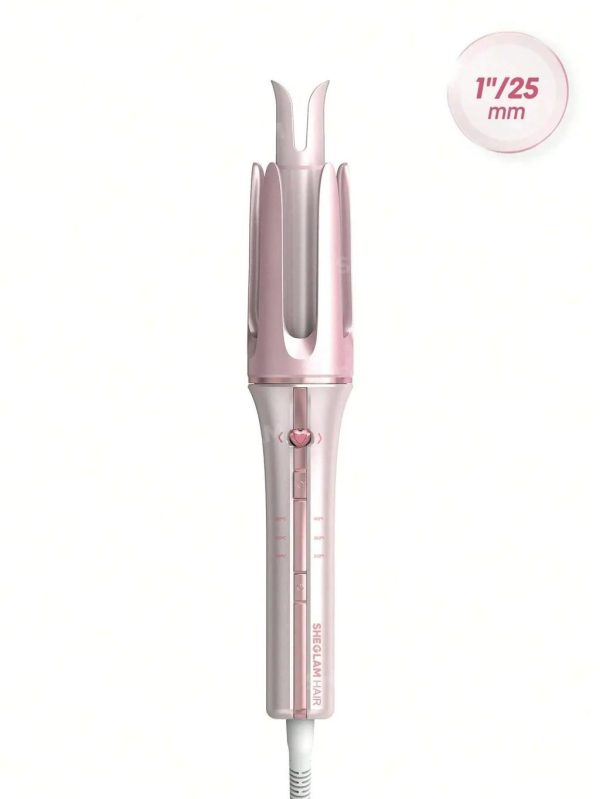 فر کننده مو کرلی شیگلم صورتی سایز ۲۵ – SHEGLAM Curling Wand 25mm