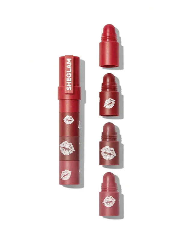 رژ ۴ طبقه پتالیستیک – SHEGLAM 4-Layer Lipstick – Petal stack
