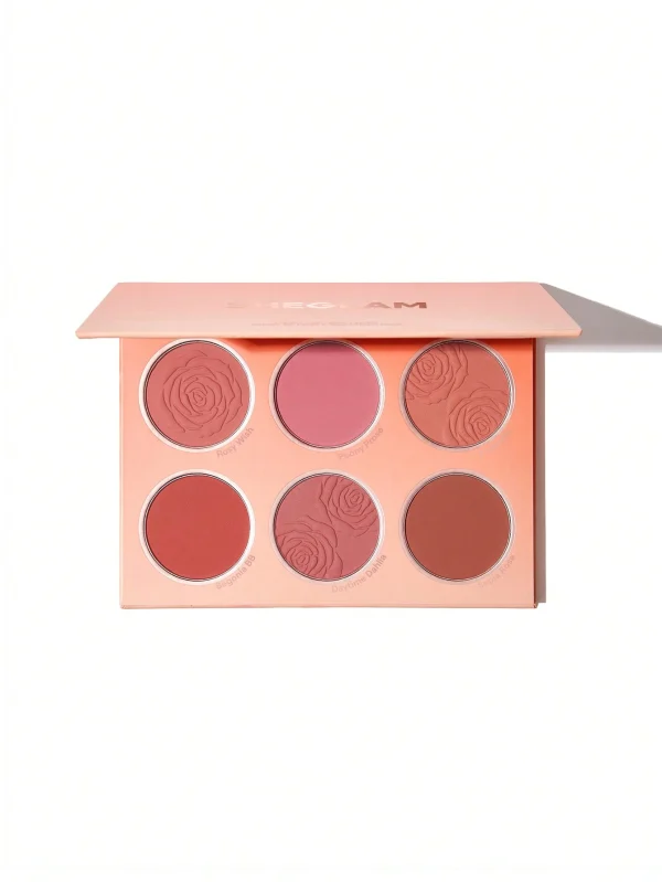 پالت رژگونه ۶ تایی گل رز – SHEGLAM Floral Flush 6 Color Blush Palette
