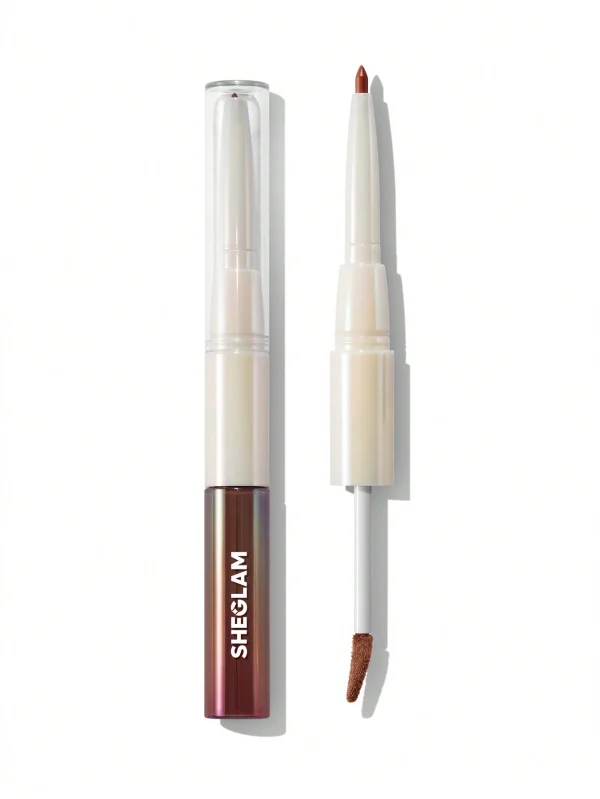 لیپ گلاس دو سر شیگلم لیپ رولز – رنگ SHEGLAM Lip Rules Liner & Gloss Pen By the book