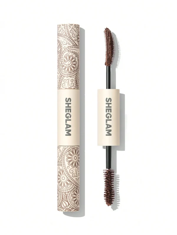 ریمل دو سر شیگلم – رنگ قهوهای – SHEGLAM Dual-End Mascara Macchiato– Brown