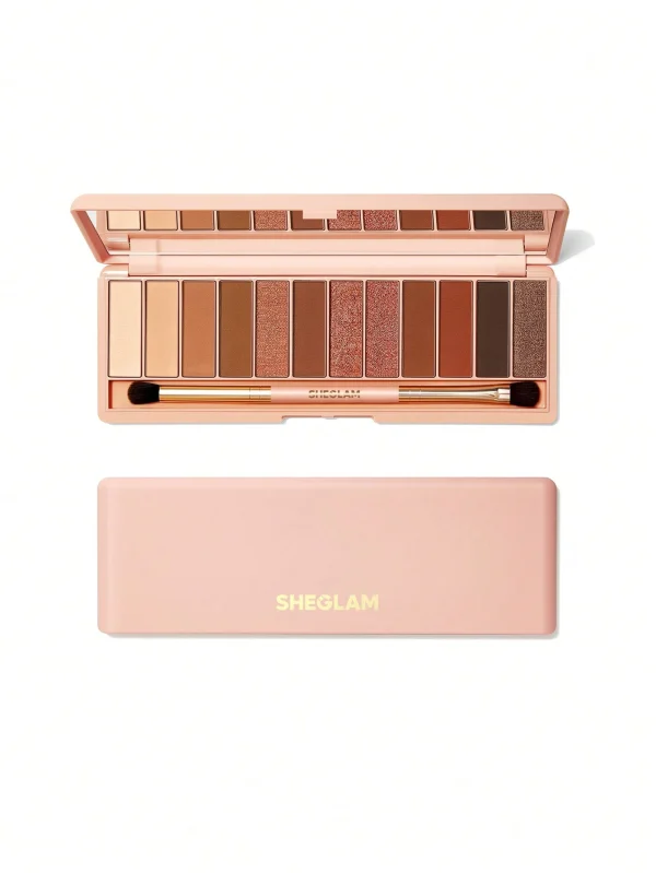 پالت سایه ۱۲ رنگ بری – SHEGLAM 12-Color Eyeshadow Palette – Burgundy