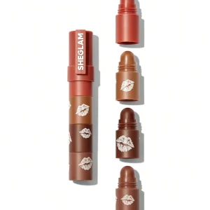 رژ ۴ طبقه SHEGLAM 4-Layer Lipstick – Brownie stack
